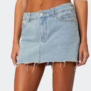 Edikted denim mini skirt